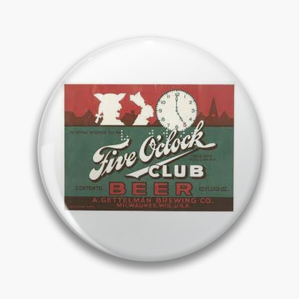 Item preview, Five O' Clock Club Beer, distressed designed and sold by uniquenostalgia.