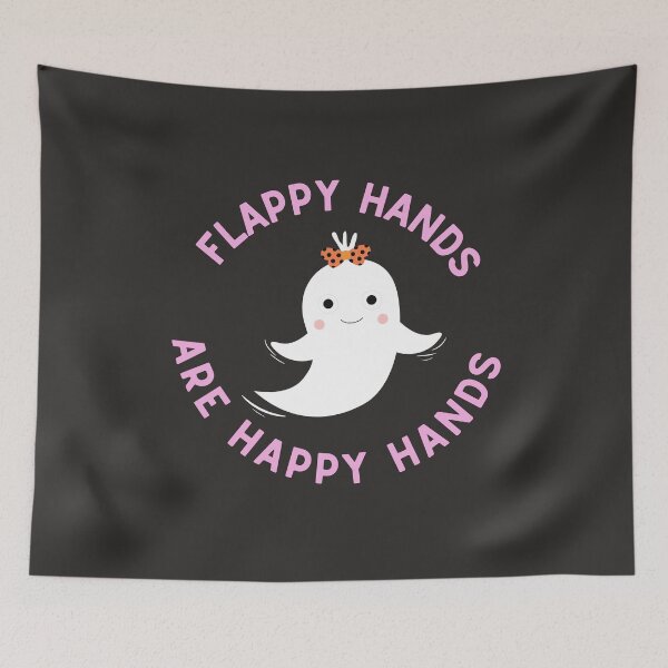 Item preview, flappy hands are happy hands ghost designed and sold by goblinbabe.
