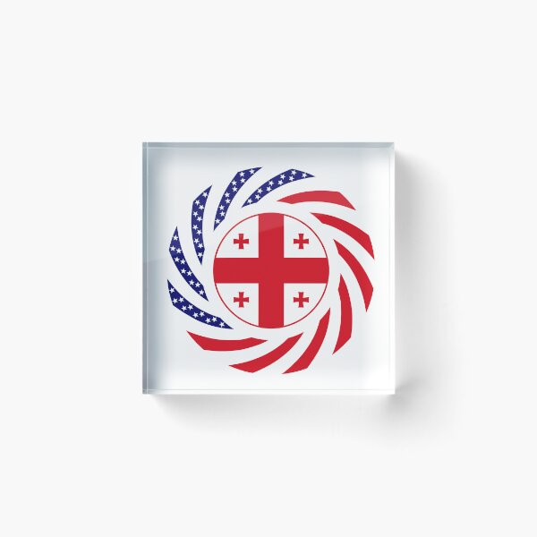 Item preview, Georgian American Multinational Patriot Flag Series designed and sold by Carbon-Fibre Media.