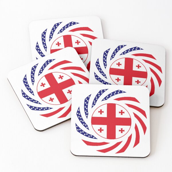 Item preview, Georgian American Multinational Patriot Flag Series designed and sold by Carbon-Fibre Media.