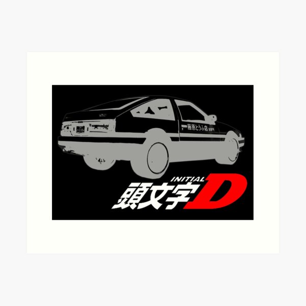 超レア】山田ジロー 直筆サイン プリント画 トヨタ AE86 イニシャルD