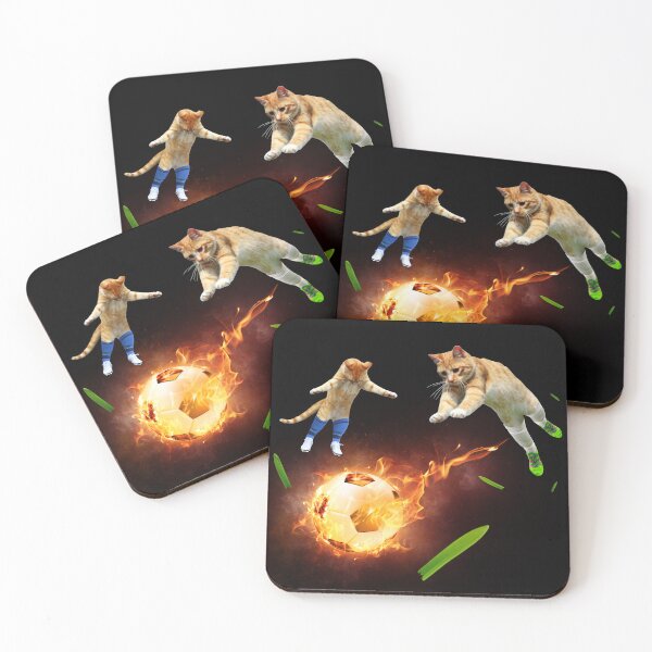 Item preview, Athletic Cats Playing Soccer designed and sold by MeowMerch.