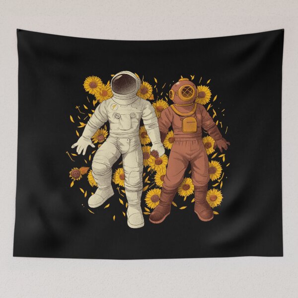Item preview, Astronauta buceando tomados de la mano de Tobe Fonseca designed and sold by Tobe Fonseca®.