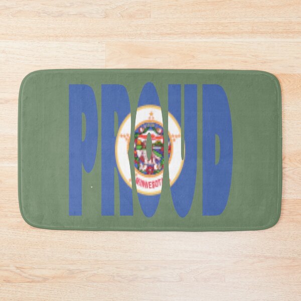 Item preview, Minnesota Flag in the Words Proud designed and sold by Quotes-I-Wear.