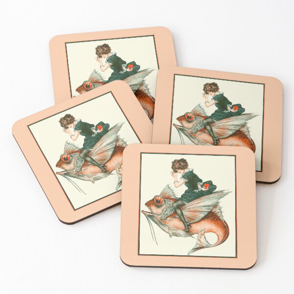 Item preview, Vintage woman sitting on a fish illustration from La Vie Parisienne. designed and sold by monsterplanet.