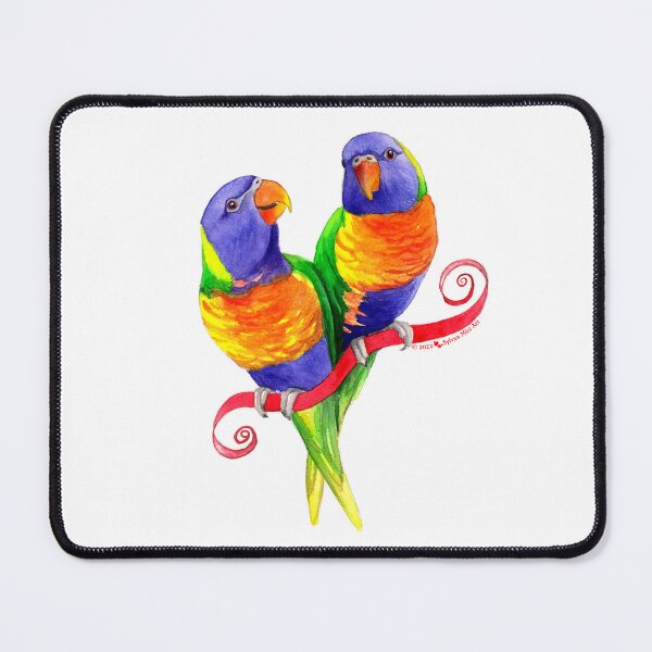 Item preview, Rainbow Lorikeets Watercolor Painting designed and sold by sylvanmist.