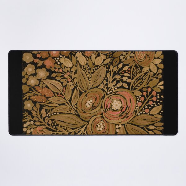 Item preview, Watercolor .Black brown floral pattern .  designed and sold by fuzzyfox.