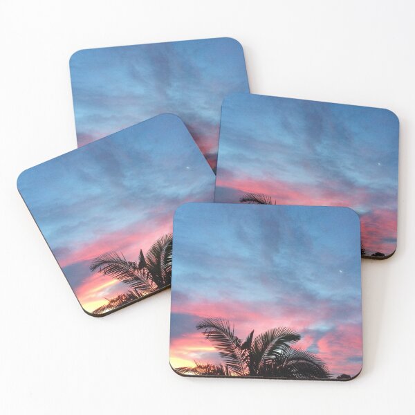 Item preview, No Filter Australian Sunset With Palm Trees and Crescent Moon designed and sold by Drawn By Hand Designs.