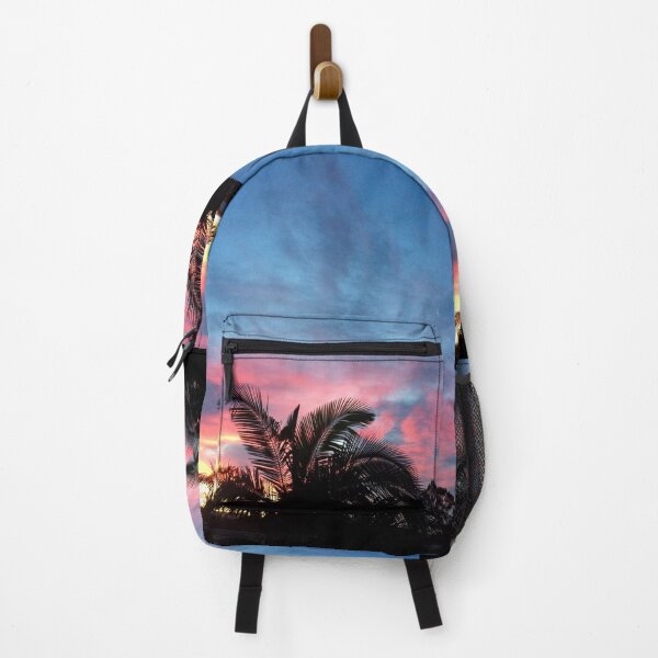 Item preview, No Filter Australian Sunset With Palm Trees and Crescent Moon designed and sold by Drawn By Hand Designs.