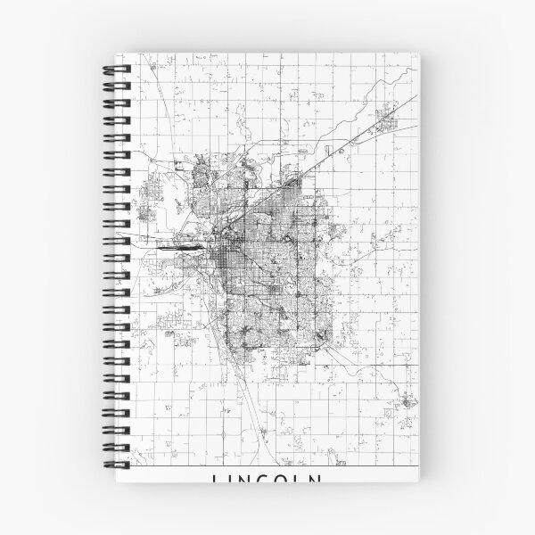 Item preview, Lincoln White Map designed and sold by multiplicitymap.