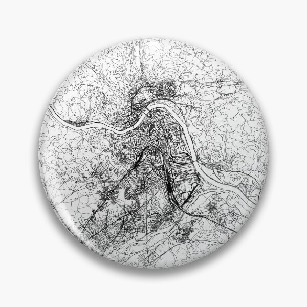 Item preview, Linz White Map designed and sold by multiplicitymap.