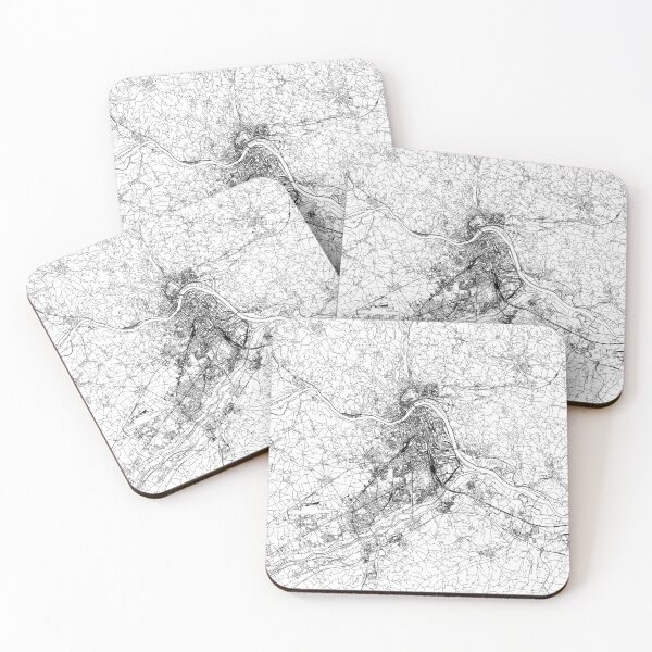 Item preview, Linz White Map designed and sold by multiplicitymap.