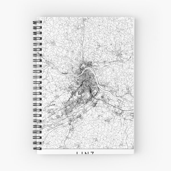 Item preview, Linz White Map designed and sold by multiplicitymap.
