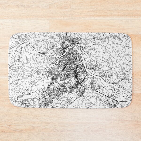 Item preview, Linz White Map designed and sold by multiplicitymap.