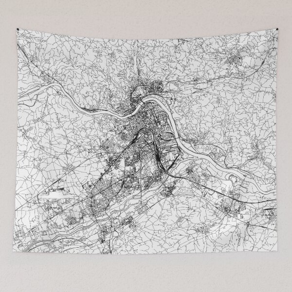 Item preview, Linz White Map designed and sold by multiplicitymap.