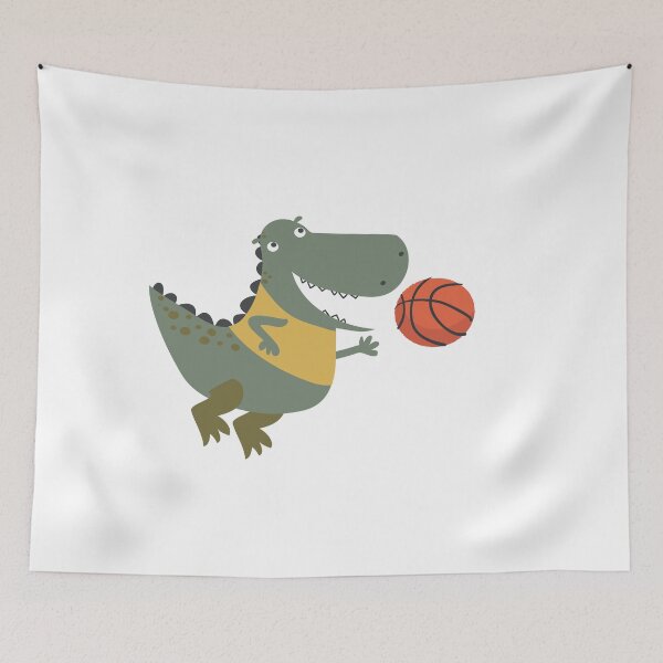 Item preview, Dinosaur Playing Basketball designed and sold by SportDIXIT.
