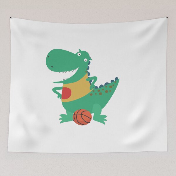 Item preview, Dinosaur Playing Basketball designed and sold by SportDIXIT.
