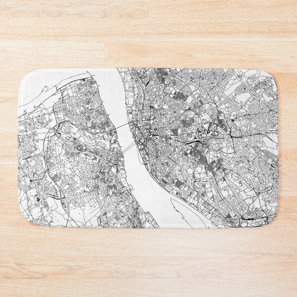Item preview, Liverpool White Map designed and sold by multiplicitymap.