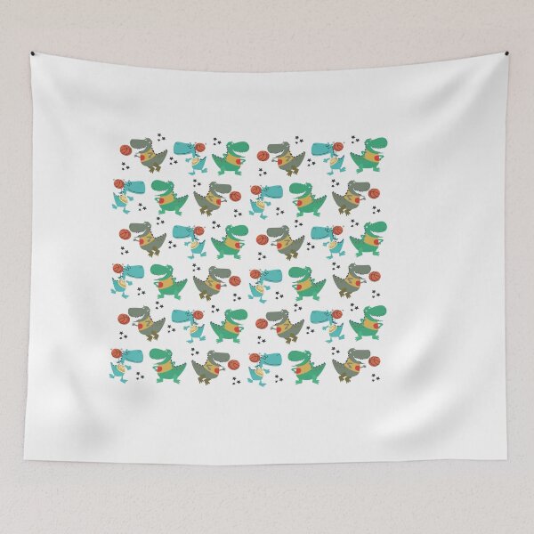 Item preview, Dinosaur Playing Basketball designed and sold by SportDIXIT.