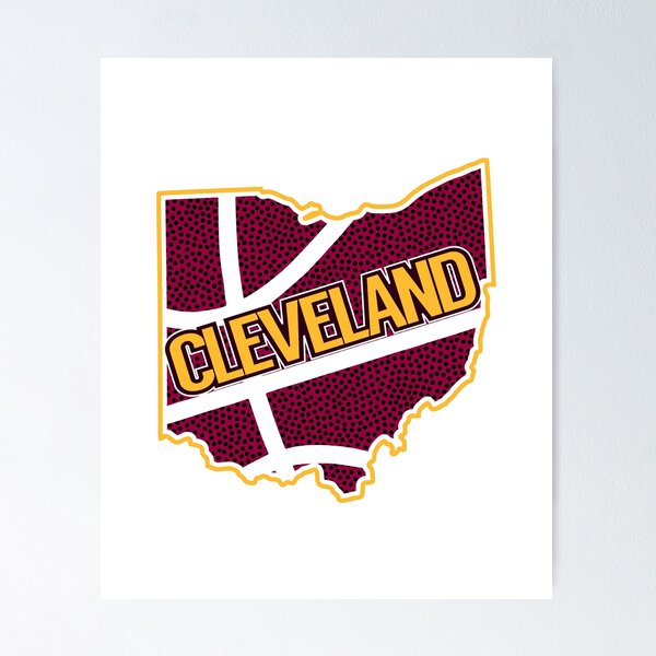 Item preview, Retro Cleveland Basketball OH Outline designed and sold by pixeljamz.
