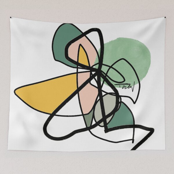 Item preview, Green abstract lines, Irena Orlov designed and sold by Irena Orlov.