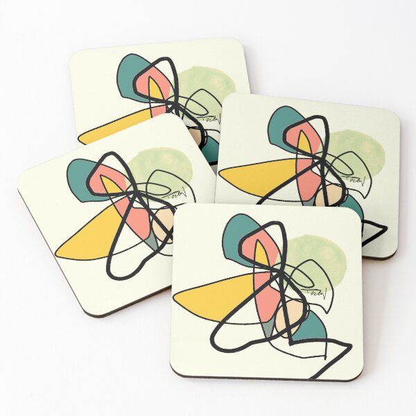 Item preview, Green Yellow abstract lines, Irena Orlov designed and sold by Irena Orlov.