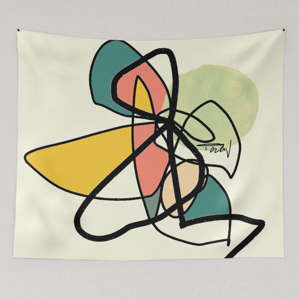 Item preview, Green Yellow abstract lines, Irena Orlov designed and sold by Irena Orlov.