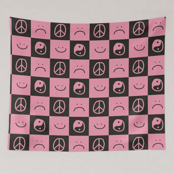 Item preview, pink and black Square pattern symbols designed and sold by ZANGRAM.