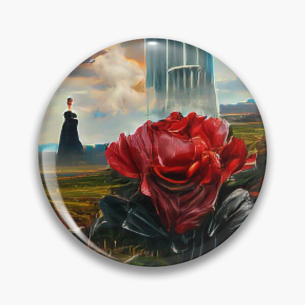 Item preview, Hightower surrounded by red flowers Nature Art Work paintings. designed and sold by Sloyar.