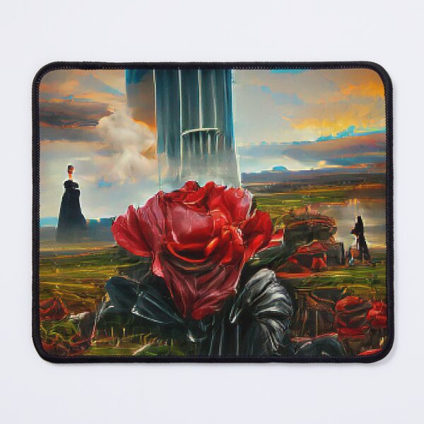 Item preview, Hightower surrounded by red flowers Nature Art Work paintings. designed and sold by Sloyar.
