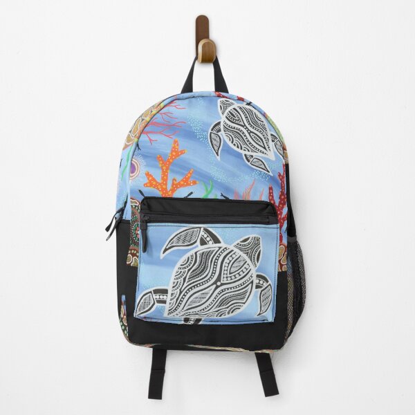 Item preview, Mum and bub turtle swimming over coral reef designed and sold by KooriColours013.