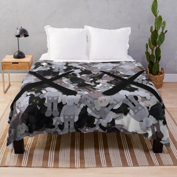 Black X Throw Blanket