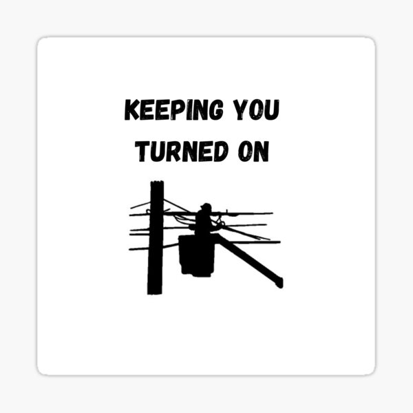 "Cable Guy Keeping You Turned On" Sticker by monrigdesigns Redbubble