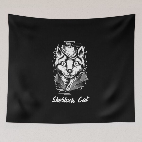 Item preview, Sherlock Cats - funny cat design designed and sold by MossyAndPearl.