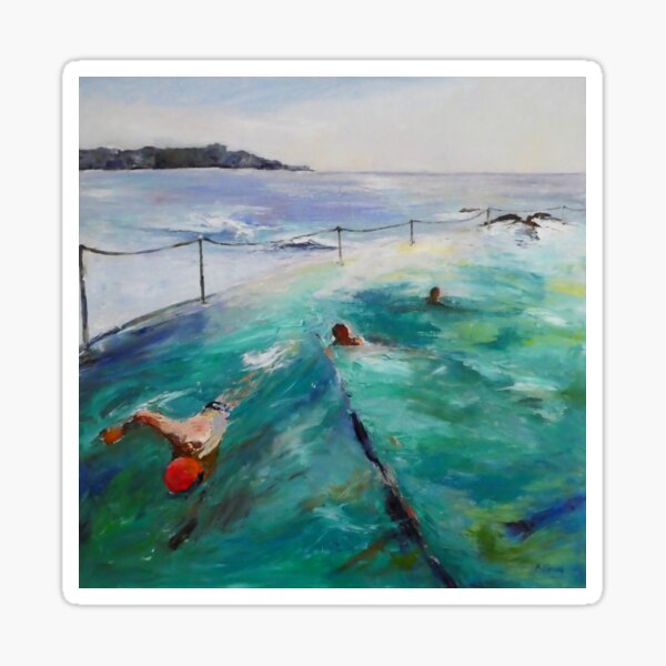 Early Swim, Bronte Beach, Sydney Sticker