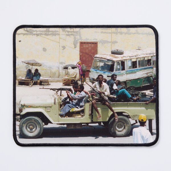 Item preview, A technical in Mogadishu at the time of the UNOSOM mission (1992 or 1993) designed and sold by VintageSomalia.