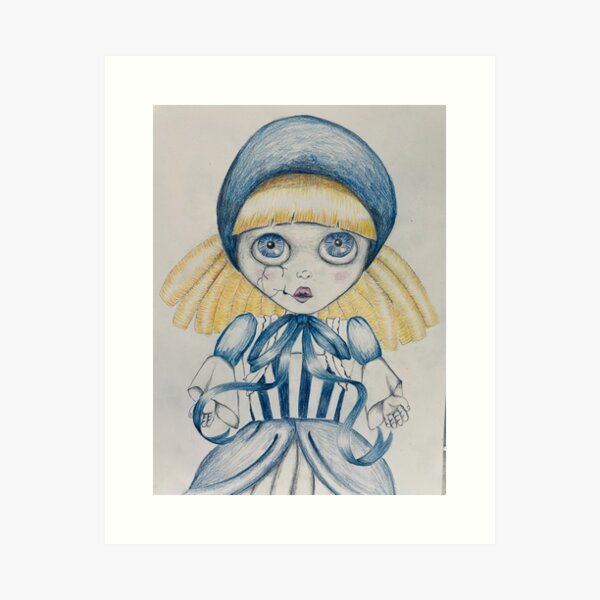 baby doll head creepy | Art Print