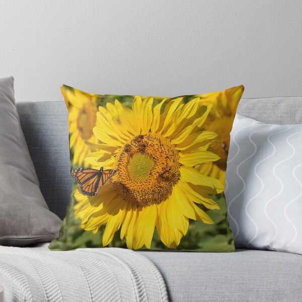 Item preview, Sunflower with Bees and Butterfly designed and sold by Rainbow Farm Photography.