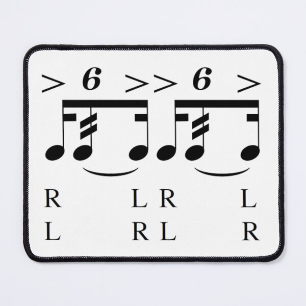 Item preview, 6-Stroke Roll-Rudiment Sticker designed and sold by rudimentrepub.