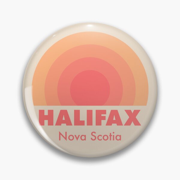 Item preview, Halifax Nova Scotia Retro Rainbow Badge Orange designed and sold by modeoftravel.