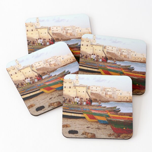Item preview, Boats on the beach in Merca, Somalia designed and sold by VintageSomalia.