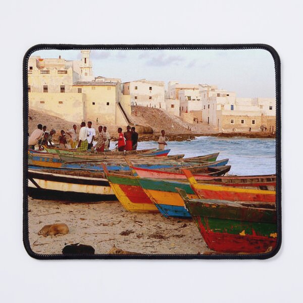 Item preview, Boats on the beach in Merca, Somalia designed and sold by VintageSomalia.