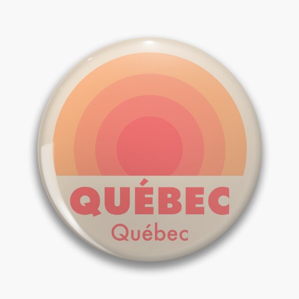 Artikelvorschau, Quebec Quebec Retro Rainbow Badge Orange entworfen und verkauft von modeoftravel.