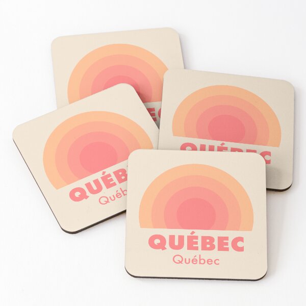 Item preview, Quebec Quebec Retro Rainbow Badge Orange designed and sold by modeoftravel.