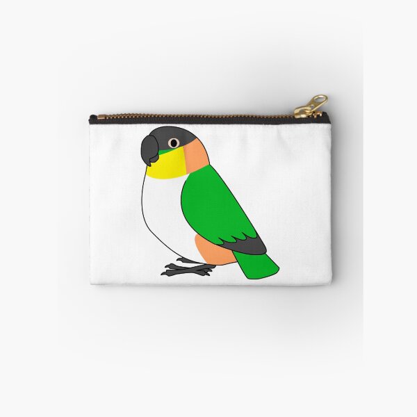 Item preview, Black-headed caique parrot cartoon drawing designed and sold by lifewithbirds.
