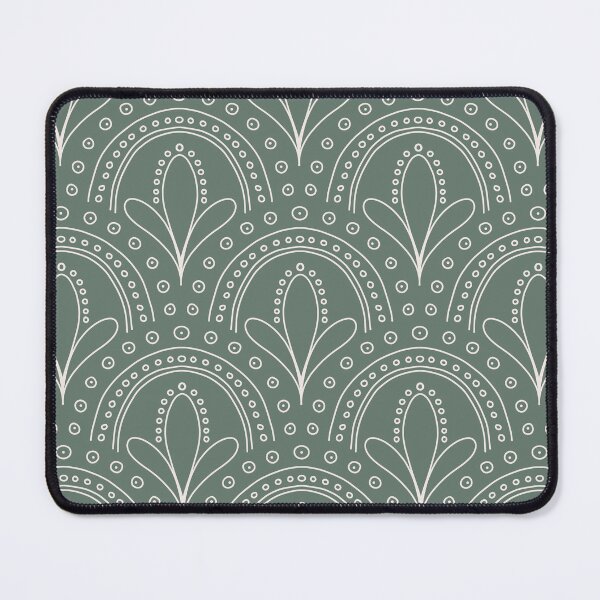 Item preview, art deco boho scallop green designed and sold by Chelsea Jay.
