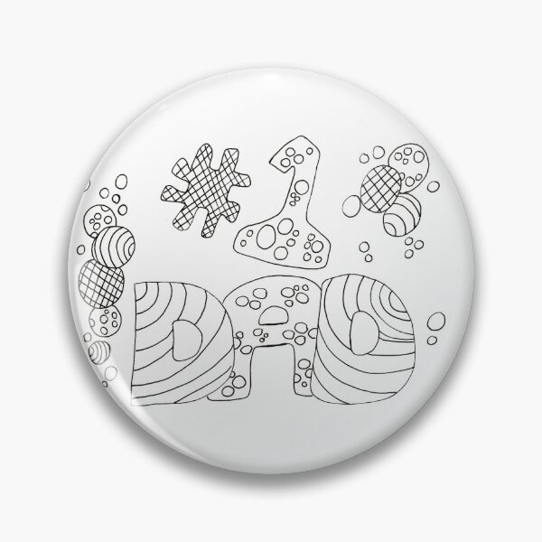 Item preview, # Number 1 Dad Hand Drawn Doodle Paint Colour Color Your Own designed and sold by H3designs.
