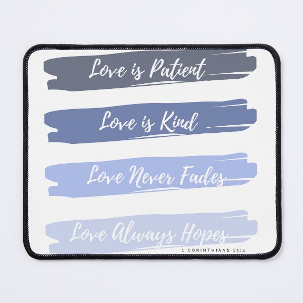 Item preview, Blue Love is Patient, Love is Kind designed and sold by KBMeyer.
