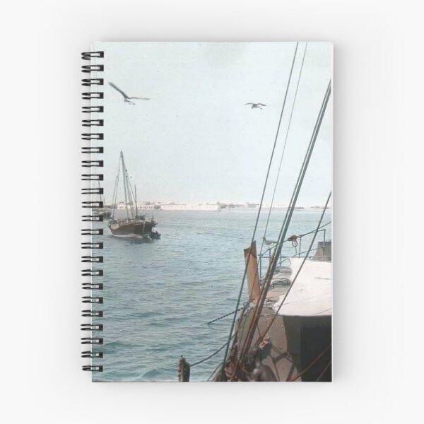 Item preview, View of approaching ship and Berbera from deck of the boat called Tuna. 1896. designed and sold by VintageSomalia.