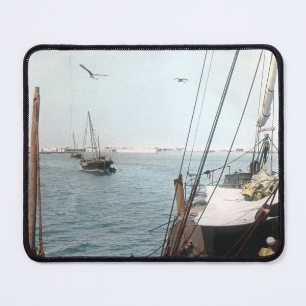 Item preview, View of approaching ship and Berbera from deck of the boat called Tuna. 1896. designed and sold by VintageSomalia.